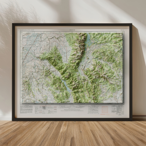 Driggs Idaho and Jackson Wyoming map