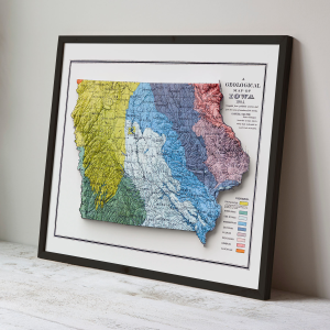 Iowa Geological Vintage Map