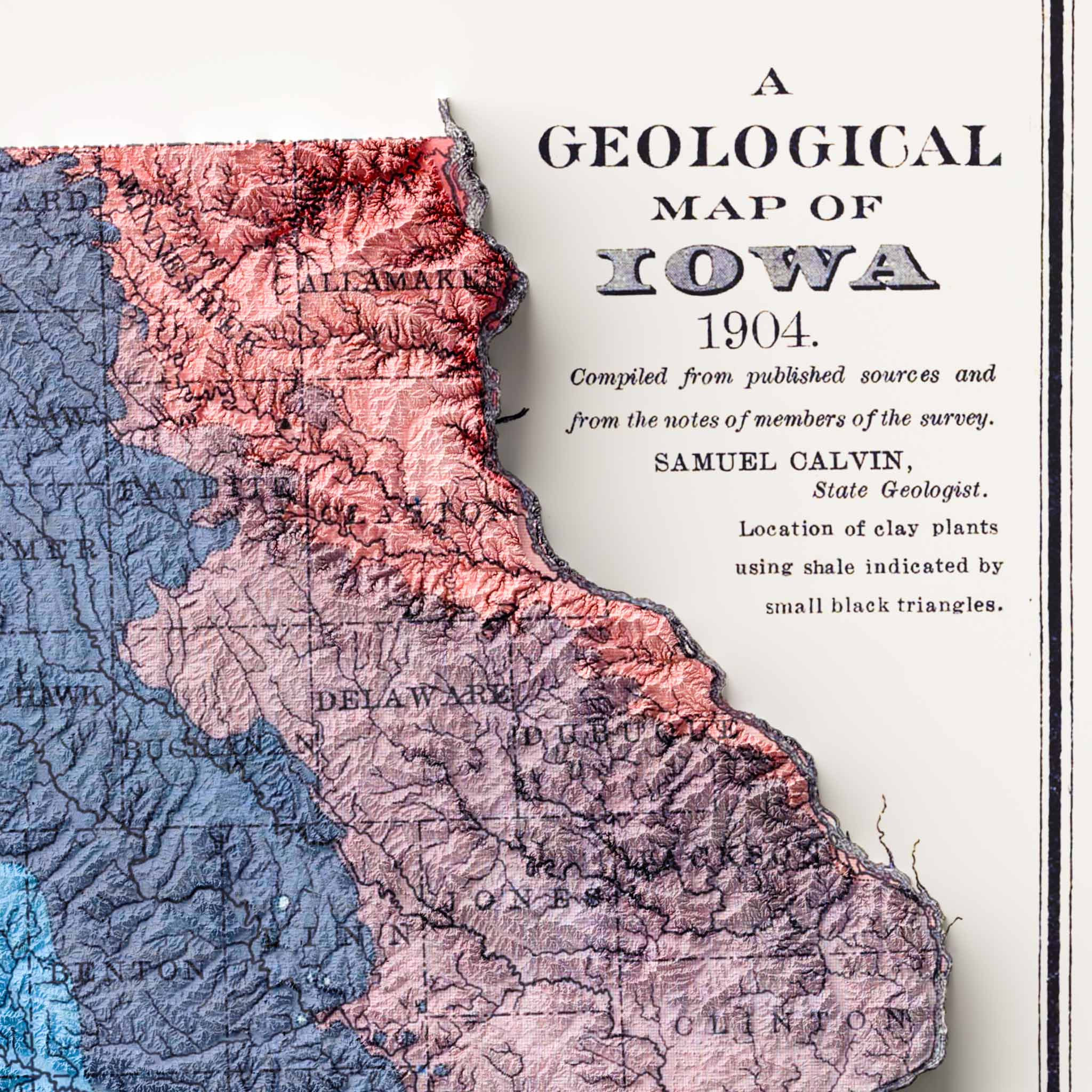Vintage Iowa Geological Map | 1904 Edition - Image 3