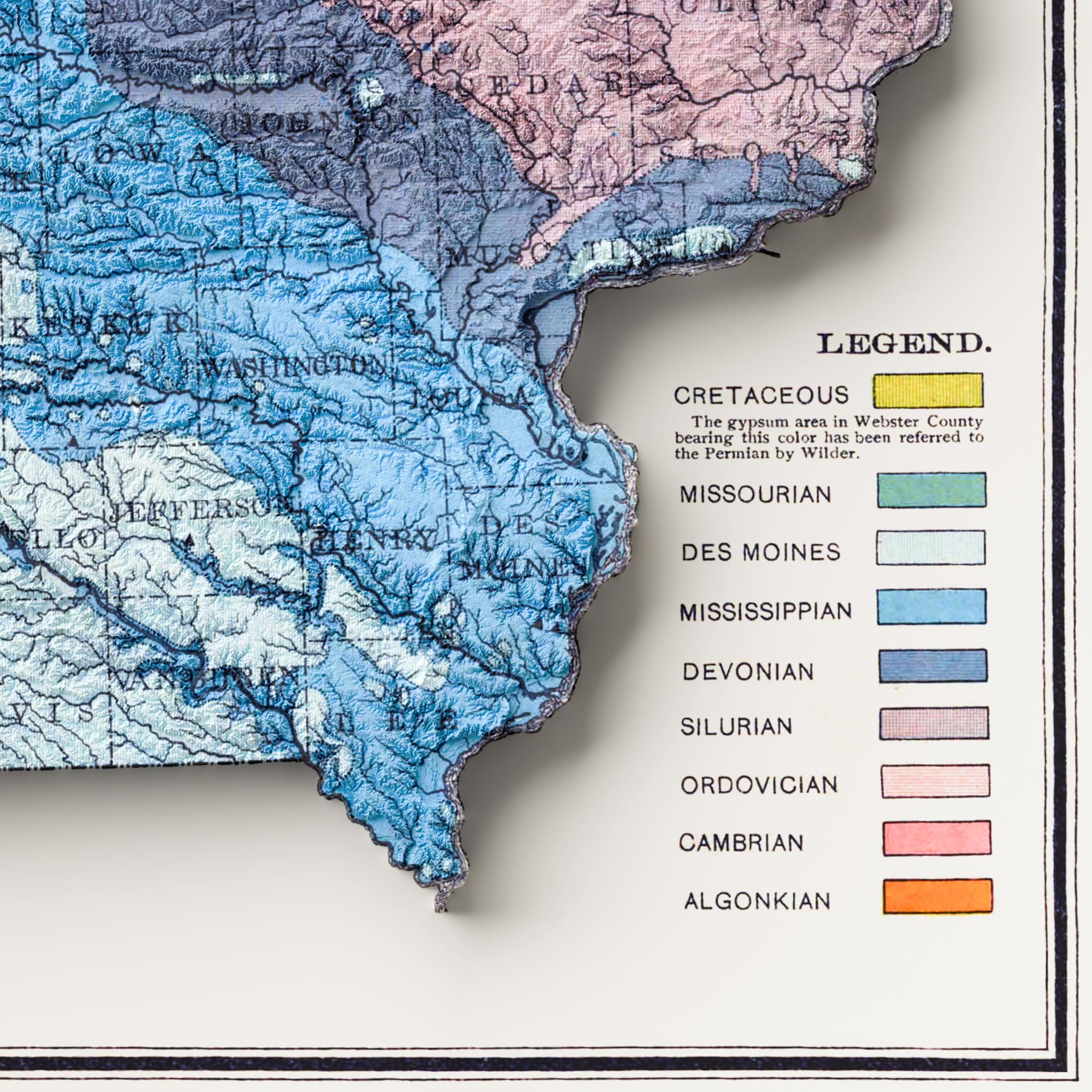 Vintage Iowa Geological Map | 1904 Edition - Image 5