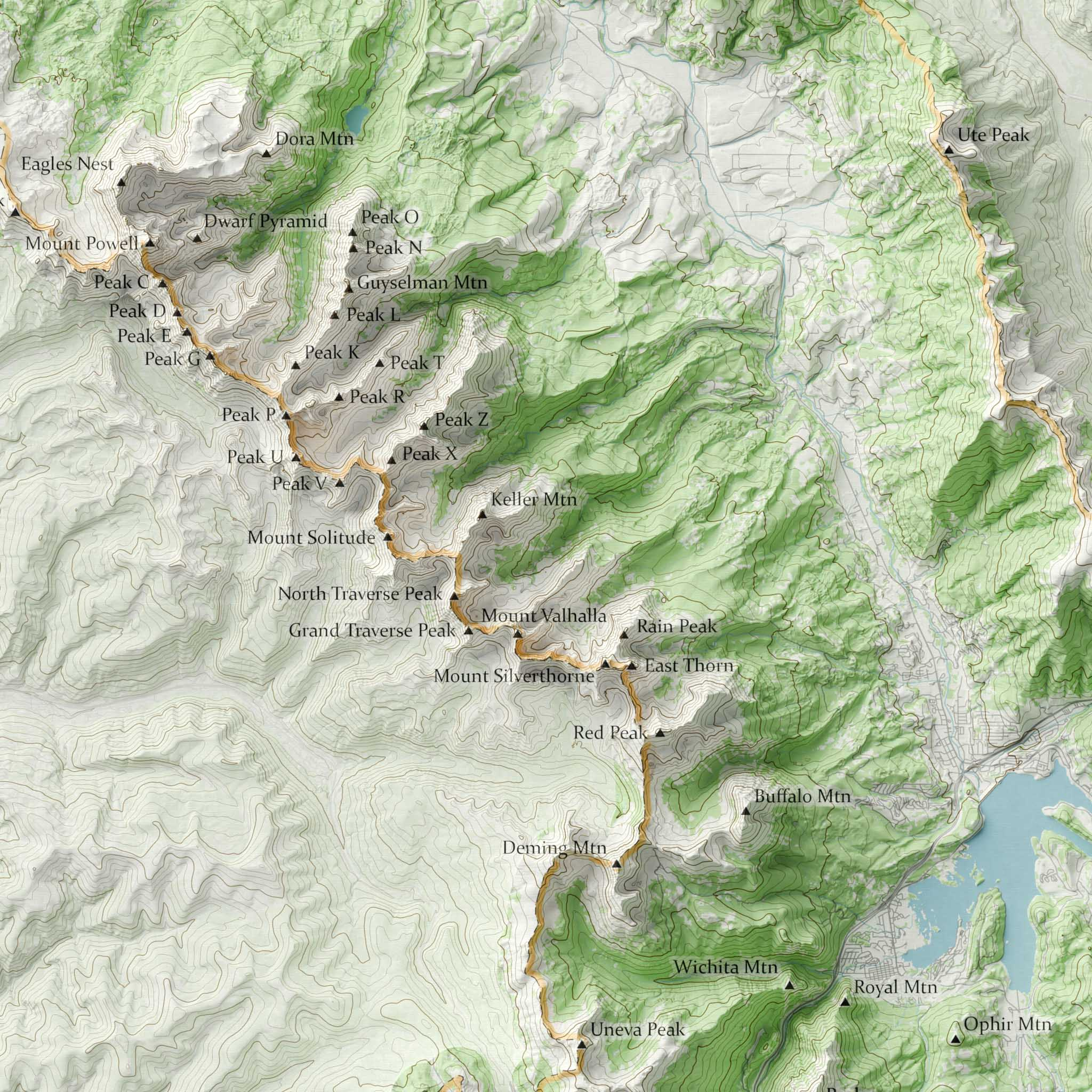 Summit County Colorado Wall Map | Mountain Peaks - Image 4