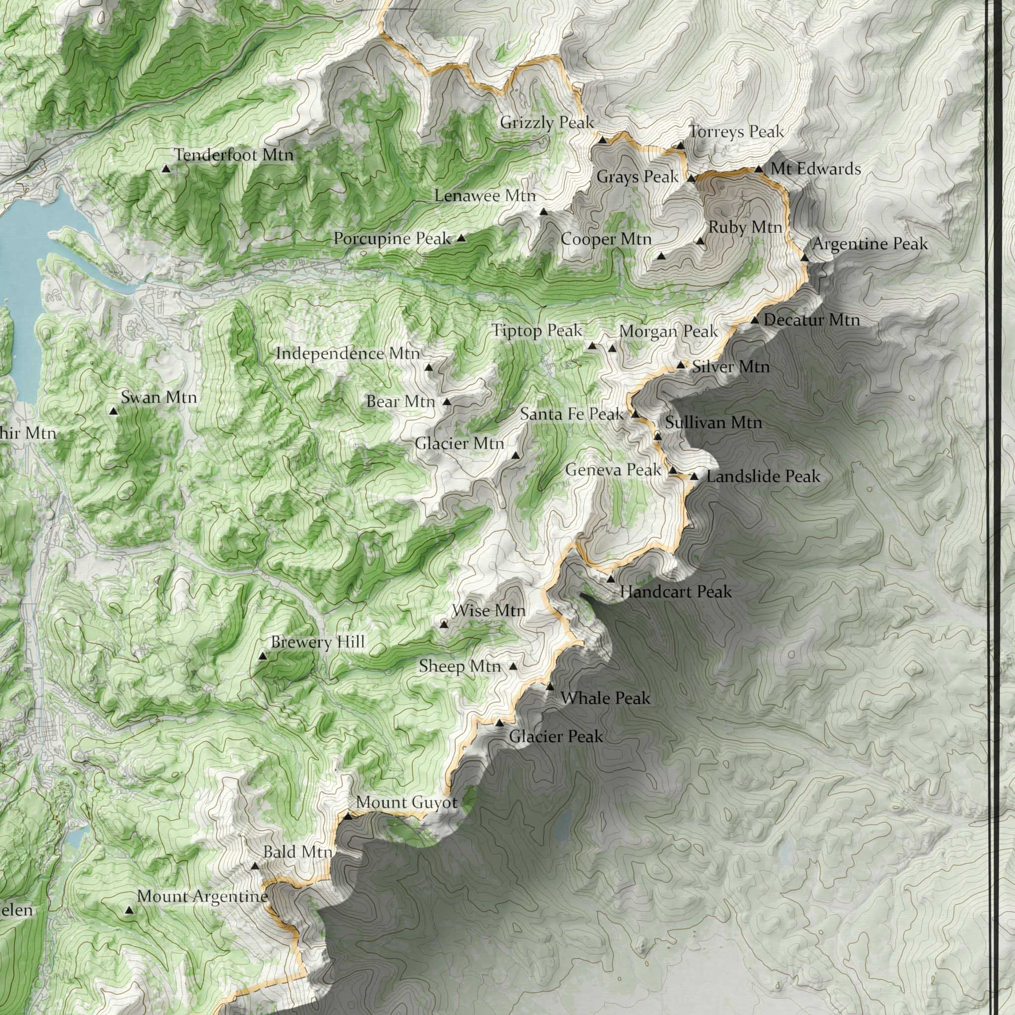 Summit County Colorado Wall Map | Mountain Peaks - Image 3