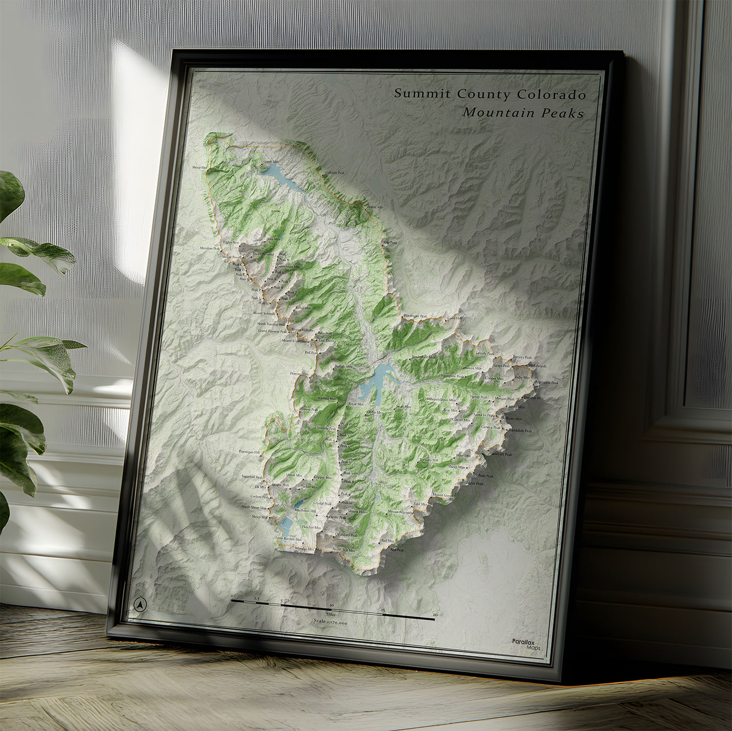 Summit County Colorado Wall Map | Mountain Peaks - Image 5