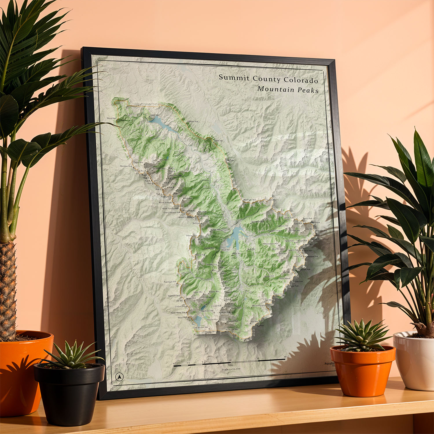 Summit County Colorado Wall Map | Mountain Peaks - Image 6