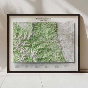 Vintage Denver Colorado Map