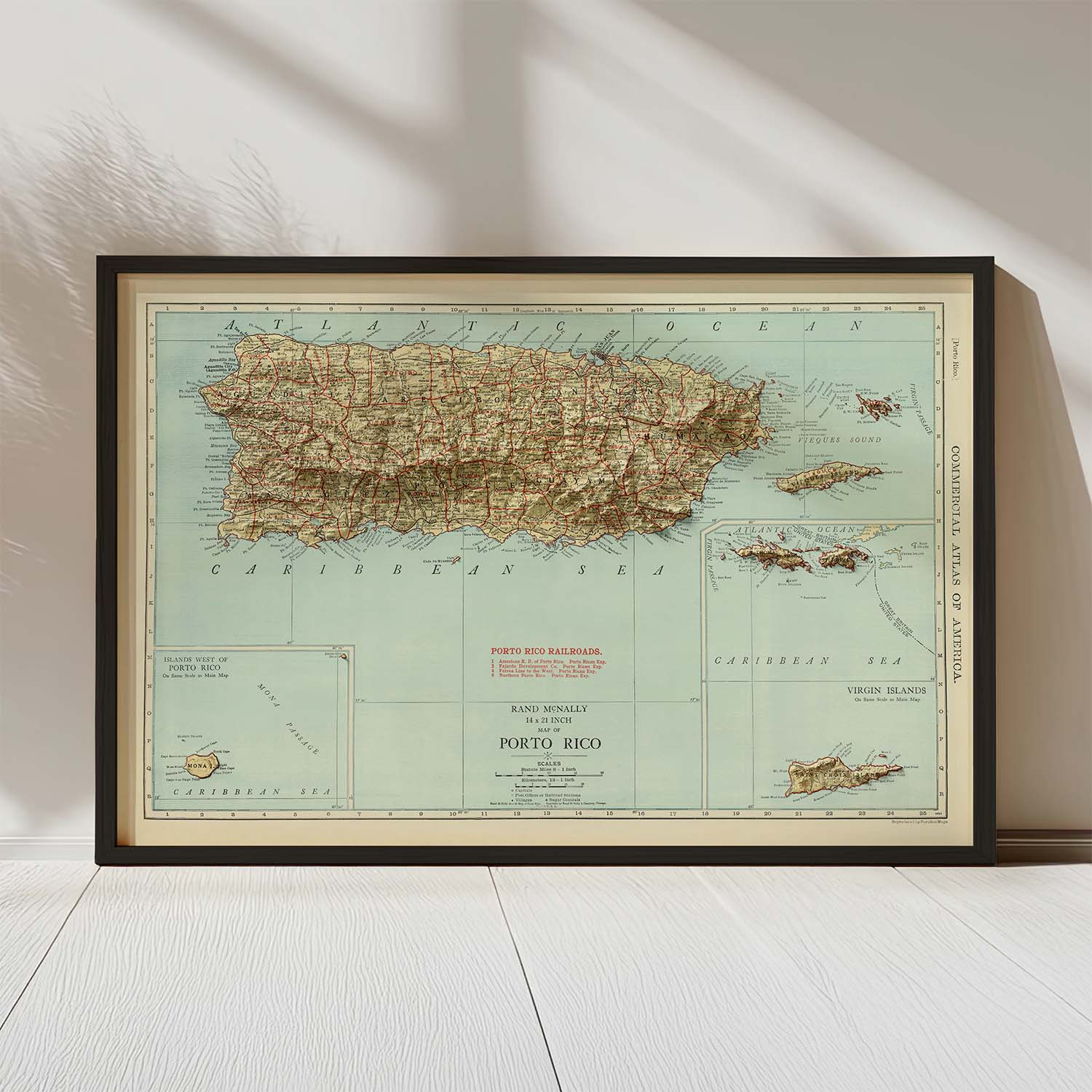 puerto rico vintage map